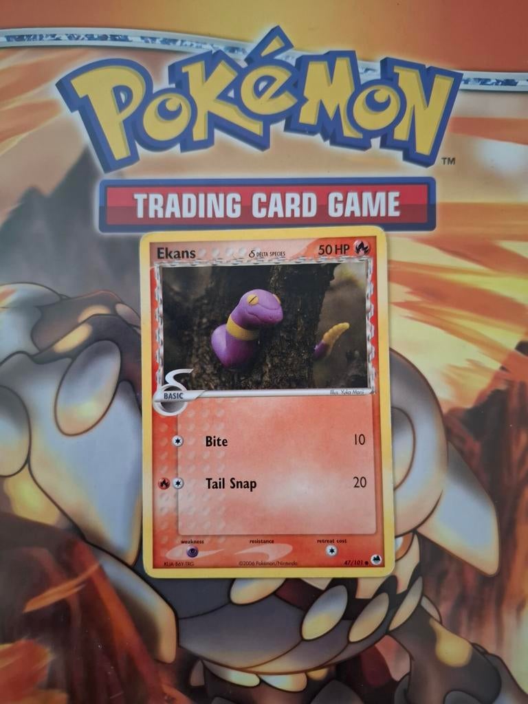 Ekans 47/101 Ex Dragon Frontiers pokemon kaart, Ophalen of Verzenden, Gebruikt, Losse kaart