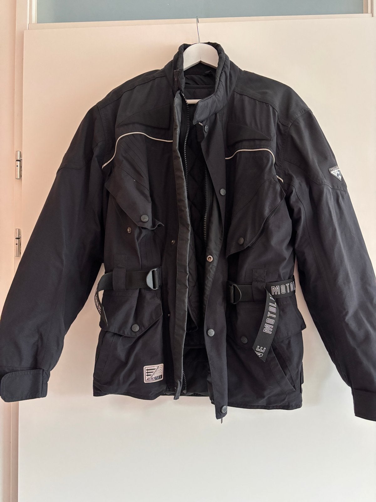 Motoline Aero Tex Motorjas - Zwart, Maat L, Motoren, Kleding | Motorkleding, Ophalen of Verzenden, Tweedehands, Dames, Jas | textiel