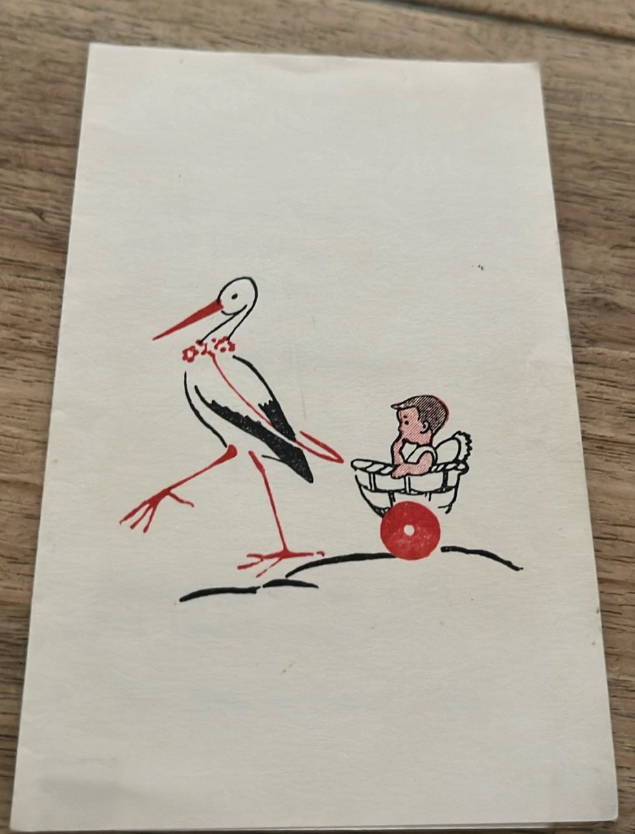 Amsterdam, 1946:::Meta, Verzamelen, Geboortekaartjes en Visitekaartjes, Ophalen of Verzenden, Voor 1970