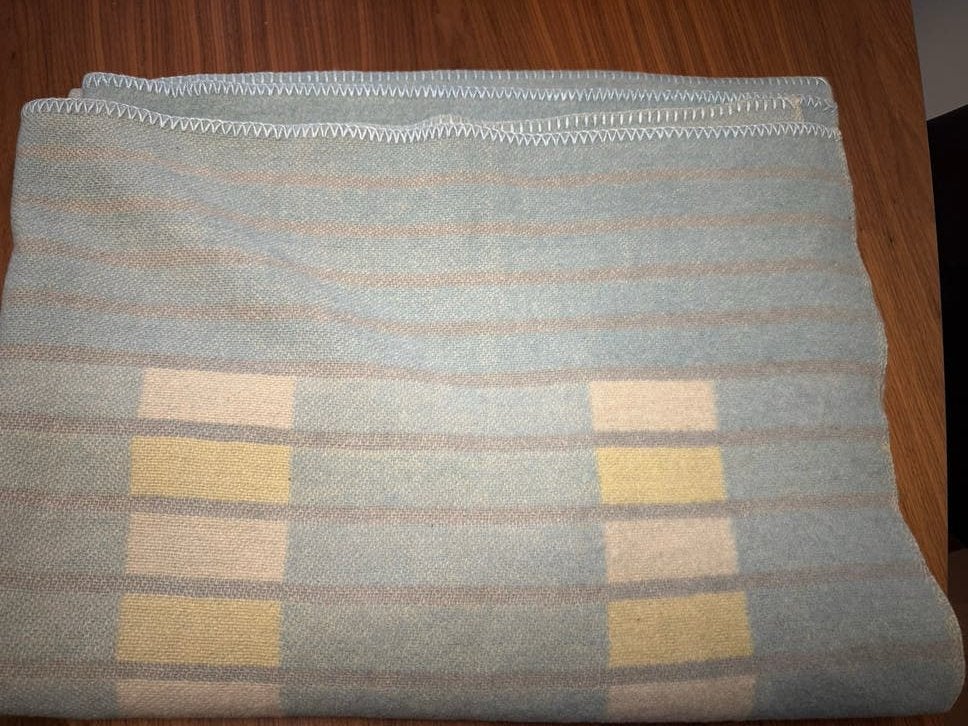 Vintage Aabe Dekens Wollen Deken - 200x130cm, Huis en Inrichting, 130 cm, Wol, 200 cm, Ophalen of Verzenden