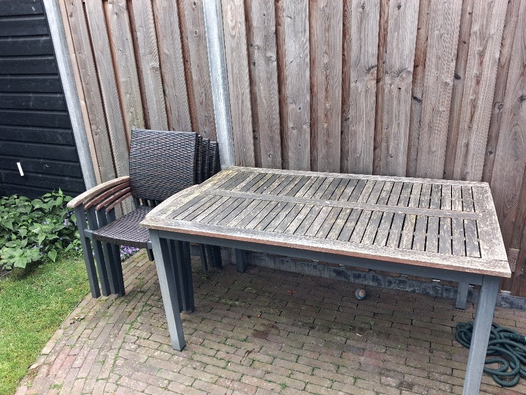 Complete tuinset, Tuin en Terras, Tuinsets en Loungesets, Ophalen, Gebruikt, Tuinset, Eettafel