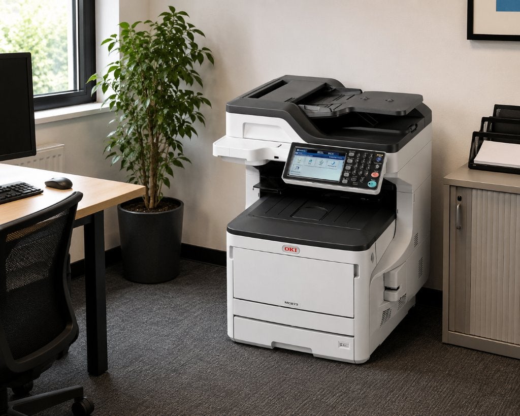 OKI MC873dn  A3 Kleuren Multifunctional, Computers en Software, Printers, Ophalen, Printer, Ingebouwde Wi-Fi, Zo goed als nieuw