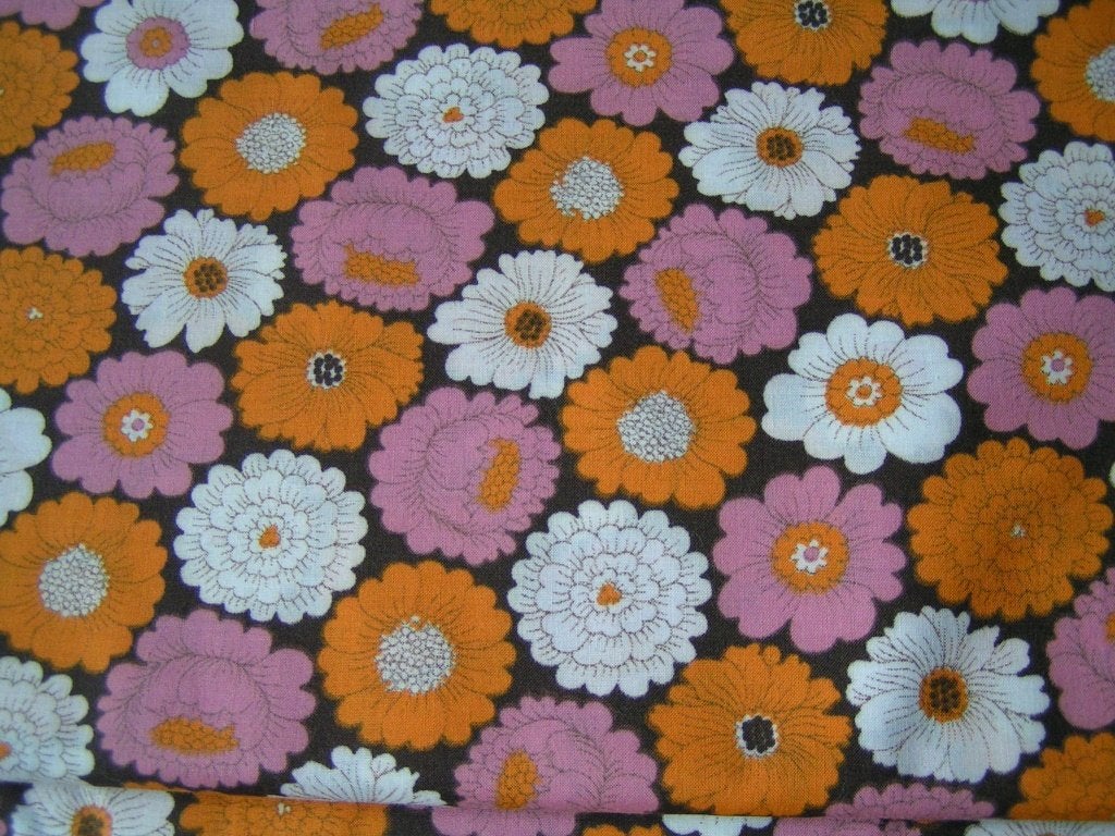 coupon retro stof nr CC 362, Ophalen of Verzenden, 30 tot 120 cm, Katoen, Nieuw