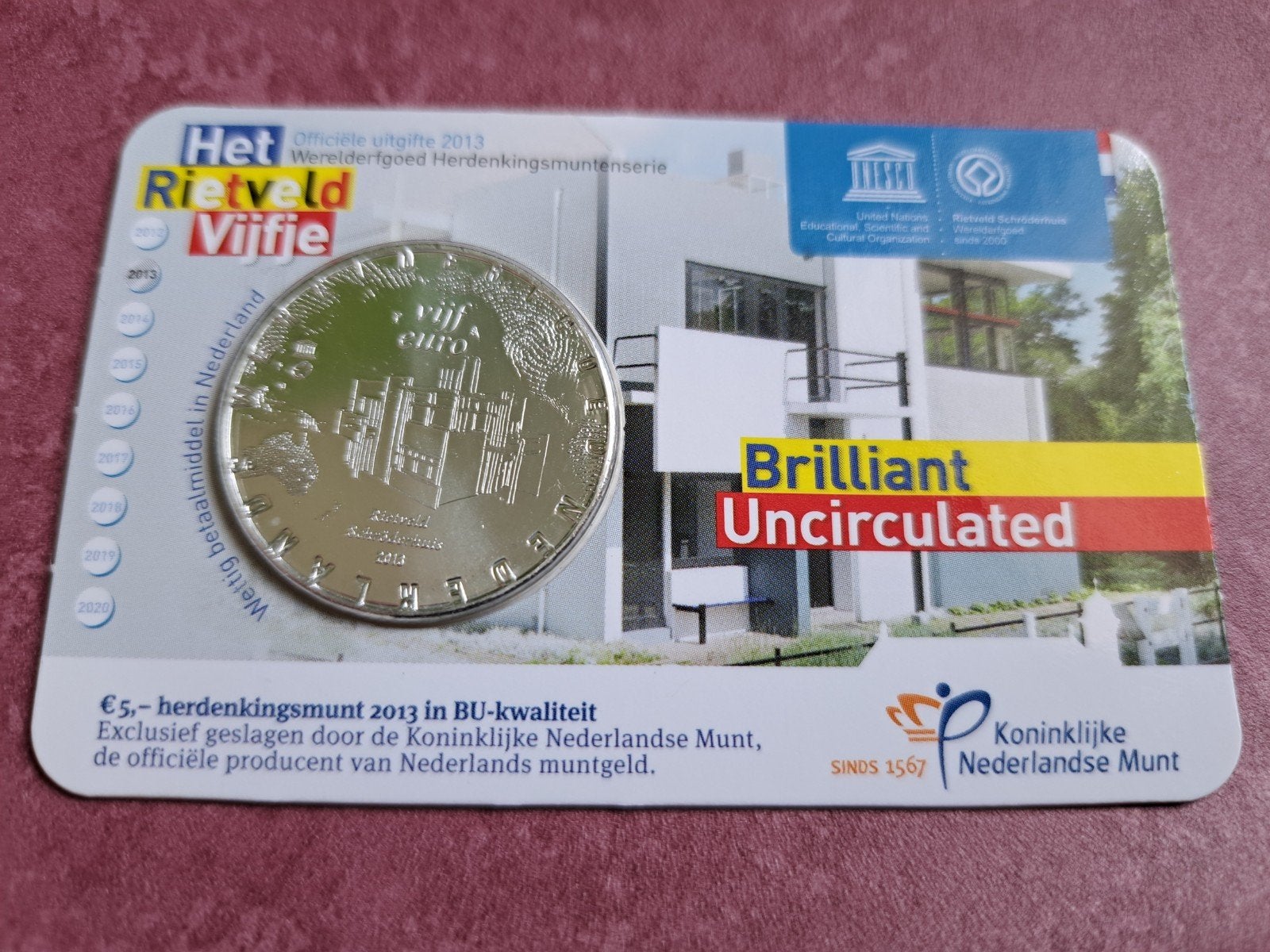 2 euro coincard 2013 Rietveld Vijfje (BU Kwaliteit), Ophalen of Verzenden, Koningin Beatrix, Euro's