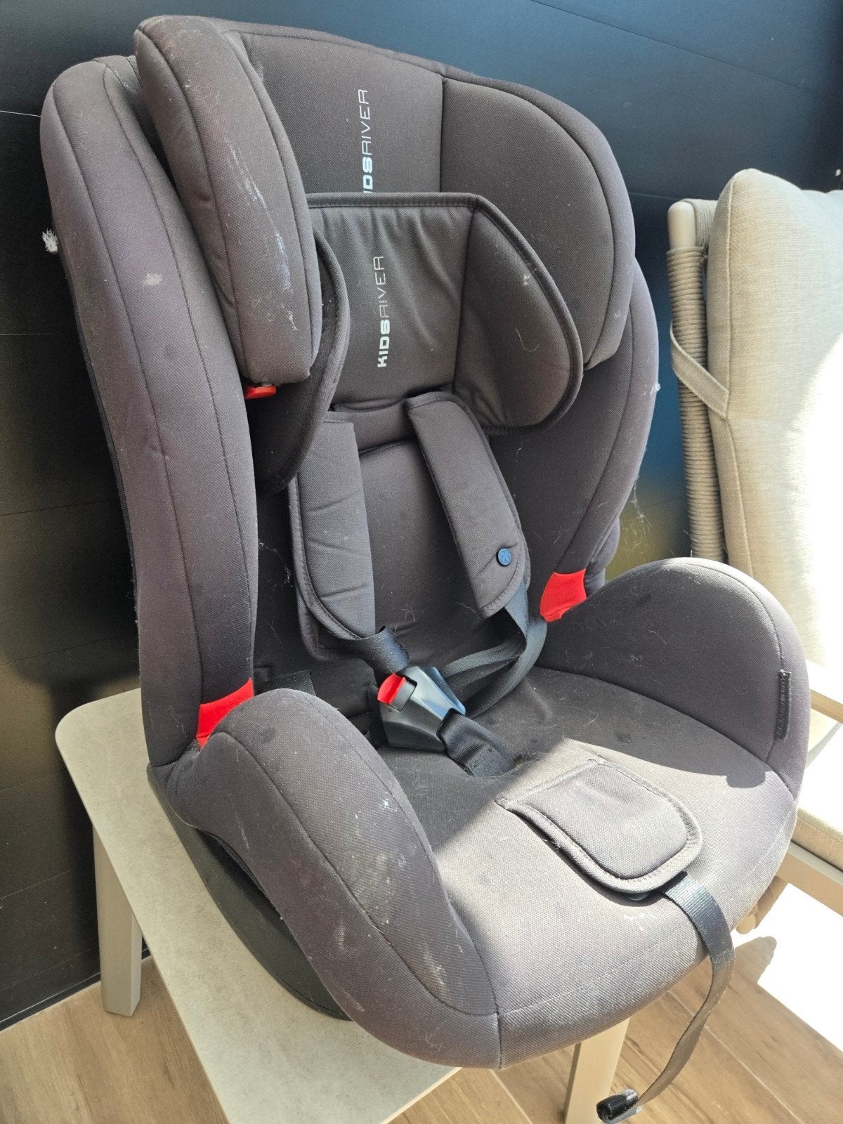 KIDSRIVER autostoel - Zwart, gebruikt, Ophalen, Gebruikt, Autogordel