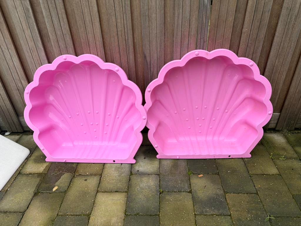 Roze schelp zandbak/zwembadje - met lichte schade, Ophalen, Gebruikt