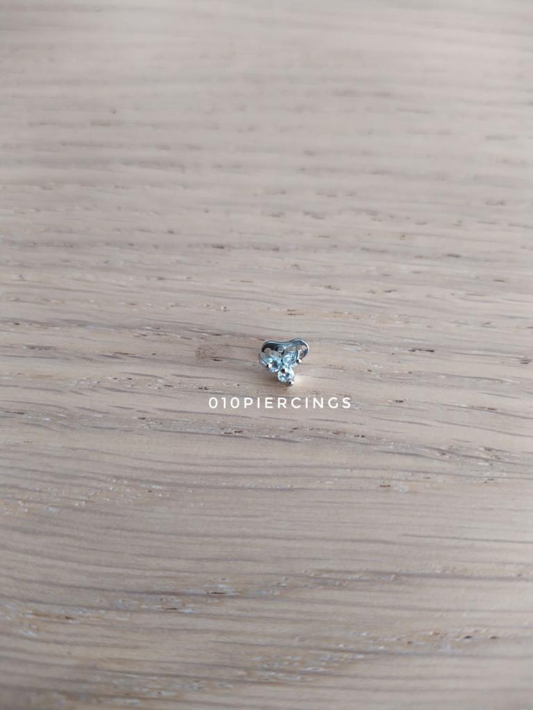Nieuwe micro dermal. 3 Steentjes., Ophalen of Verzenden, Zo goed als nieuw, Staal