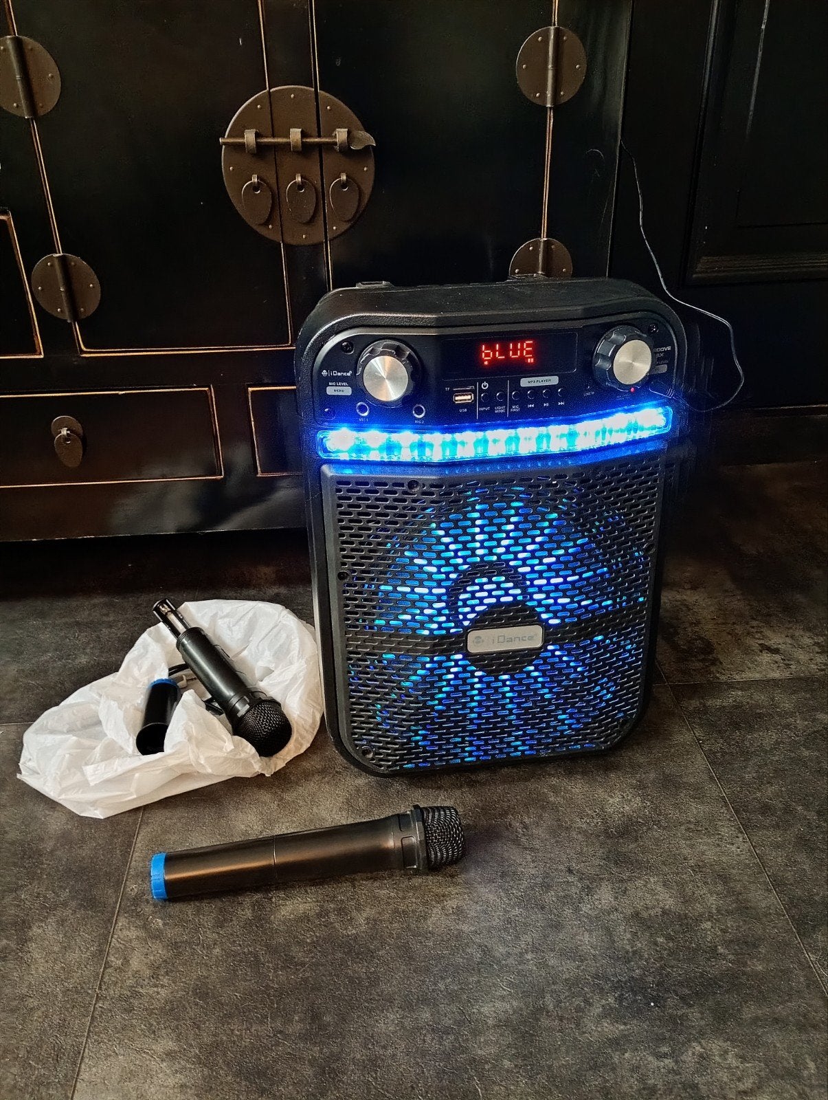 I Karaoke party system Bluetooth usb etc.., Ophalen of Verzenden, Gebruikt, Complete set