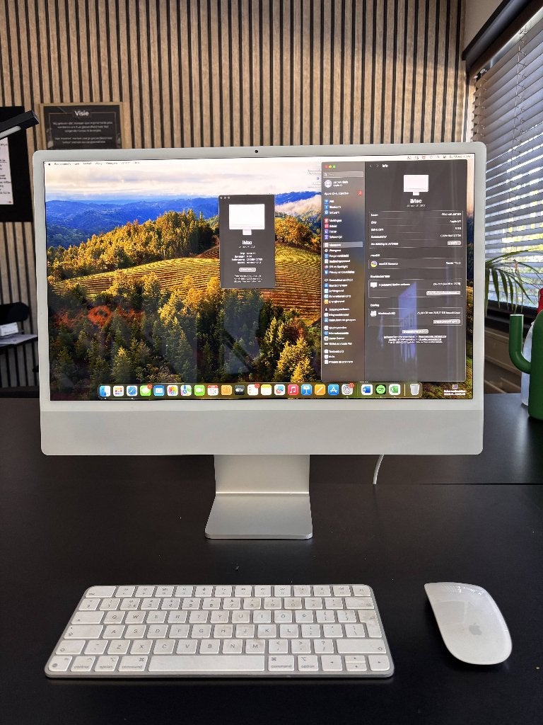Imac 24-inch, 8gb 2021 nieuwstaat amper gebruikt!, Computers en Software, Apple Desktops, Ophalen, 8 GB, IMac, Zo goed als nieuw