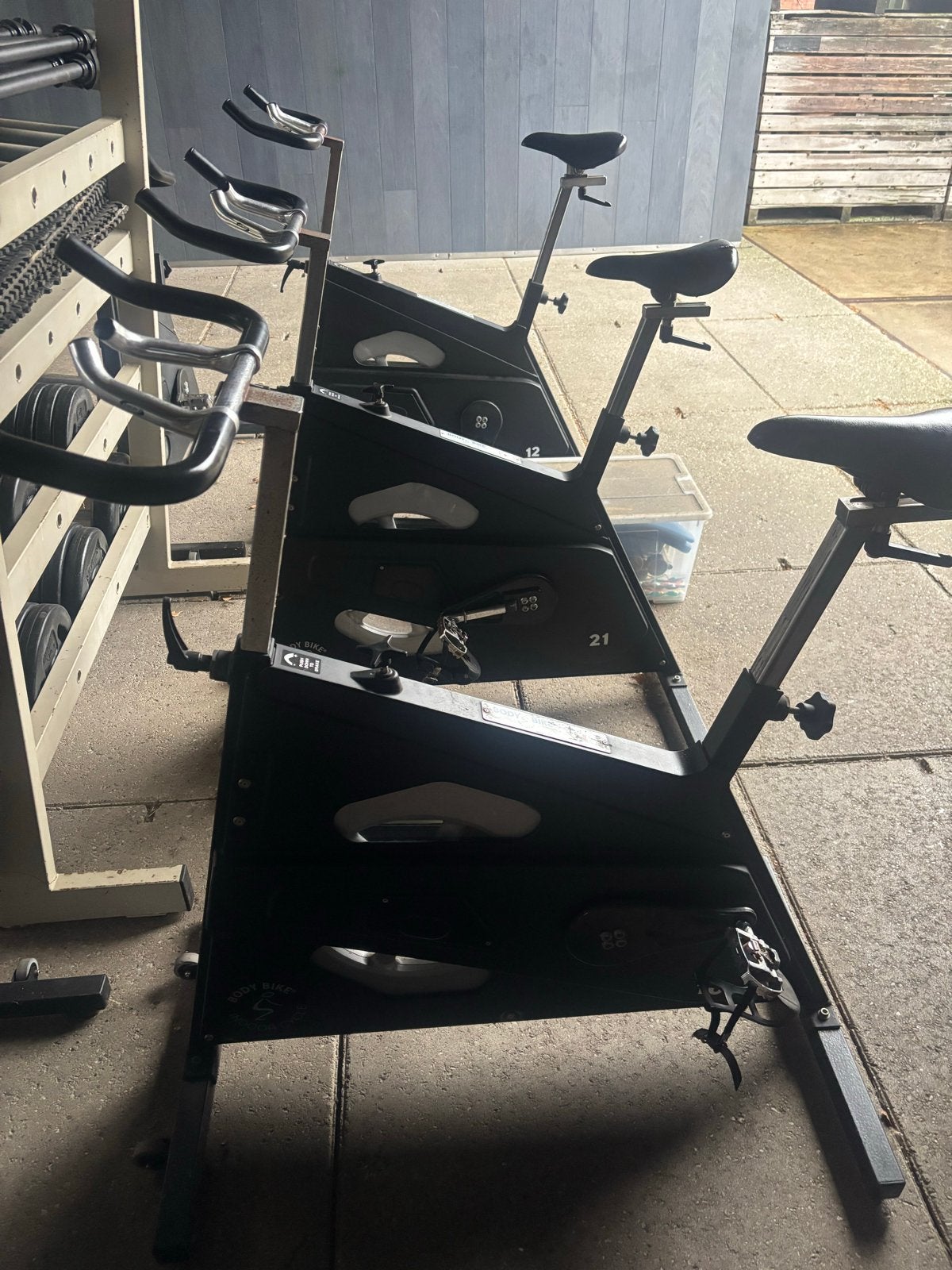 Body Bike Spinningfietsen - Set van 4, Ophalen, Gebruikt, Spinningfiets, Metaal