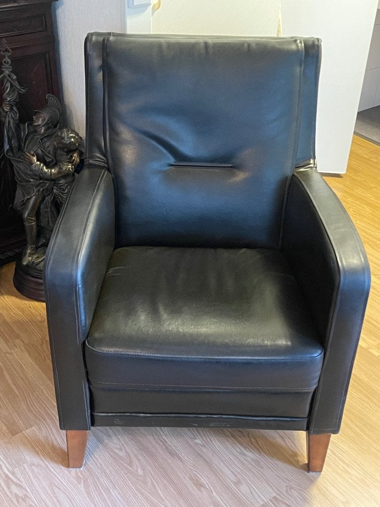 Leren fauteuil - Donker bruin, Ophalen, Gebruikt, Zwart, Modern klassiek