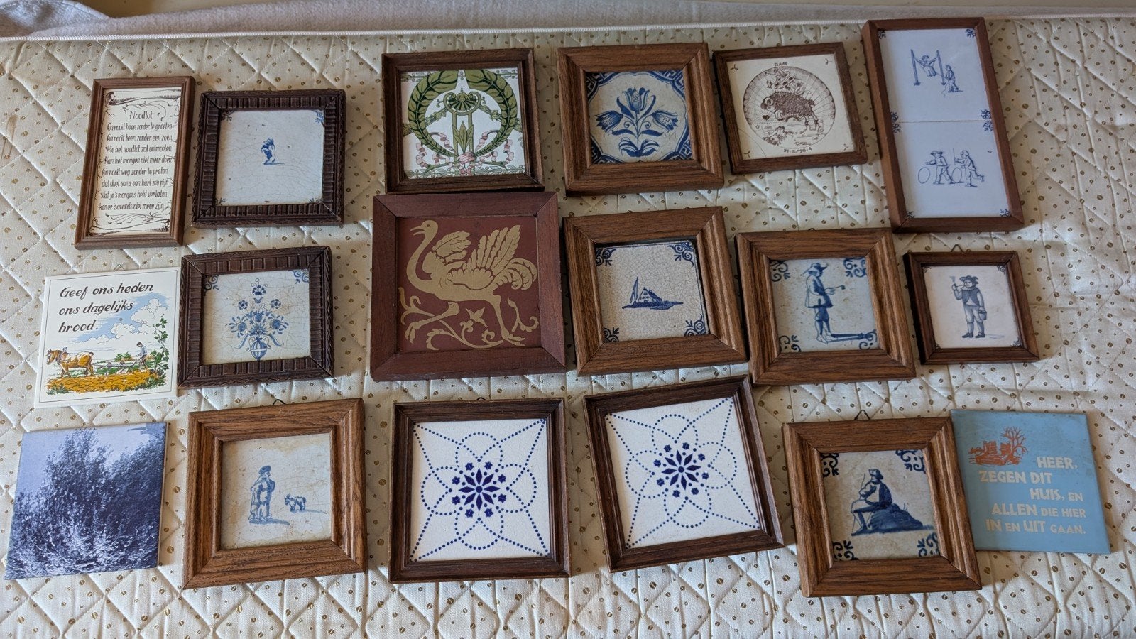 Diverse collectie Delfts blauwe tegels en tegeltableaus, Antiek en Kunst, Ophalen