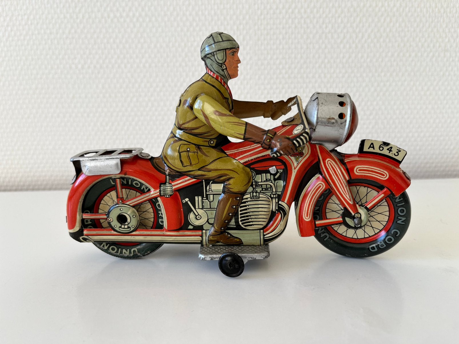 Blikken speelgoed motorfiets Arnold A643, Antiek en Kunst, Antiek | Speelgoed, Ophalen of Verzenden