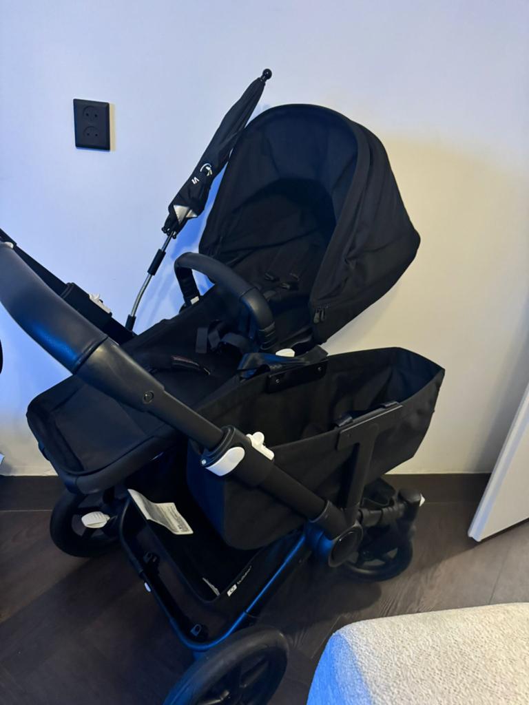 Bugaboo donkey 5 Midnight Black + Reiswieg +extra toebehoren, Ophalen of Verzenden, Zo goed als nieuw, Bugaboo, Met reiswieg