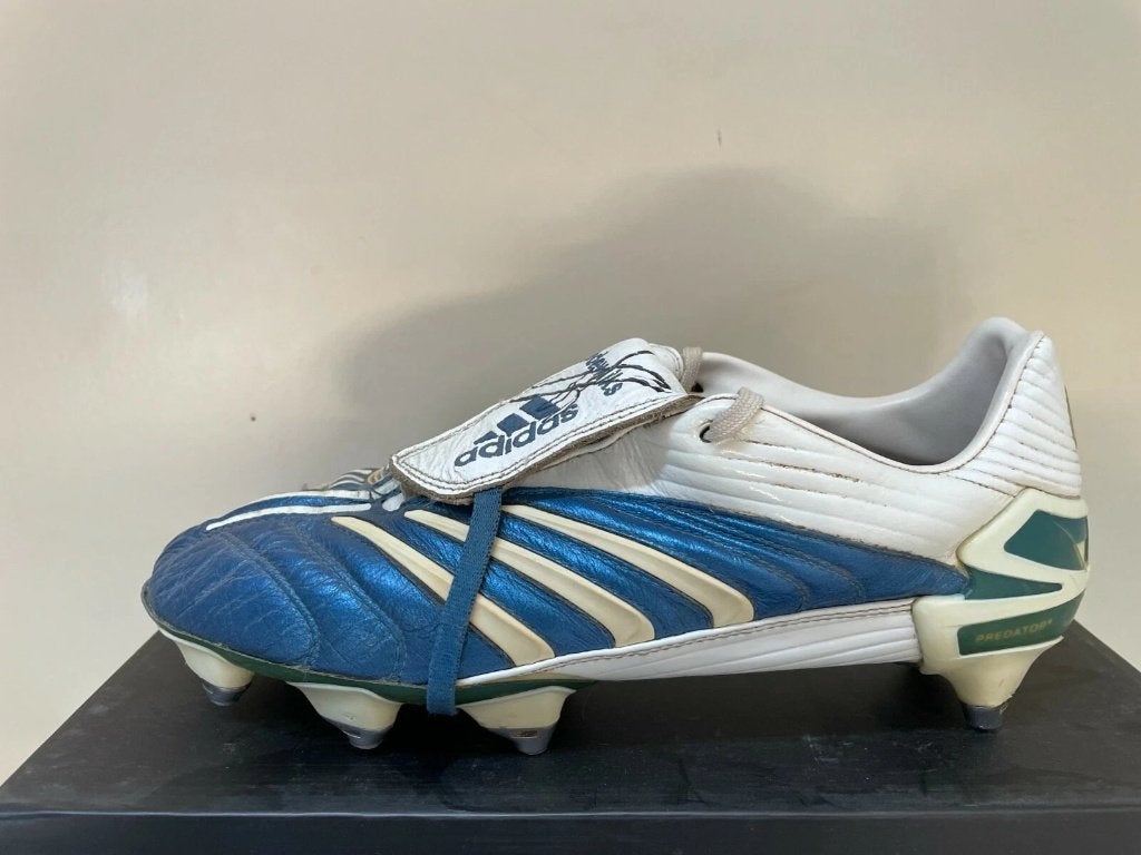 adidas predator pulse powerswerve blue white size 43 9,5 9 m, Gebruikt, Maat XS of kleiner, Schoenen, Ophalen of Verzenden