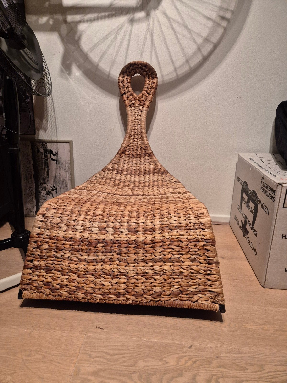 Unieke handgemaakte rieten stoel - Decoratief en comfortabel, Ophalen, Bruin, Riet of Rotan, Bohemian, Natuurlijk, Handgemaakt