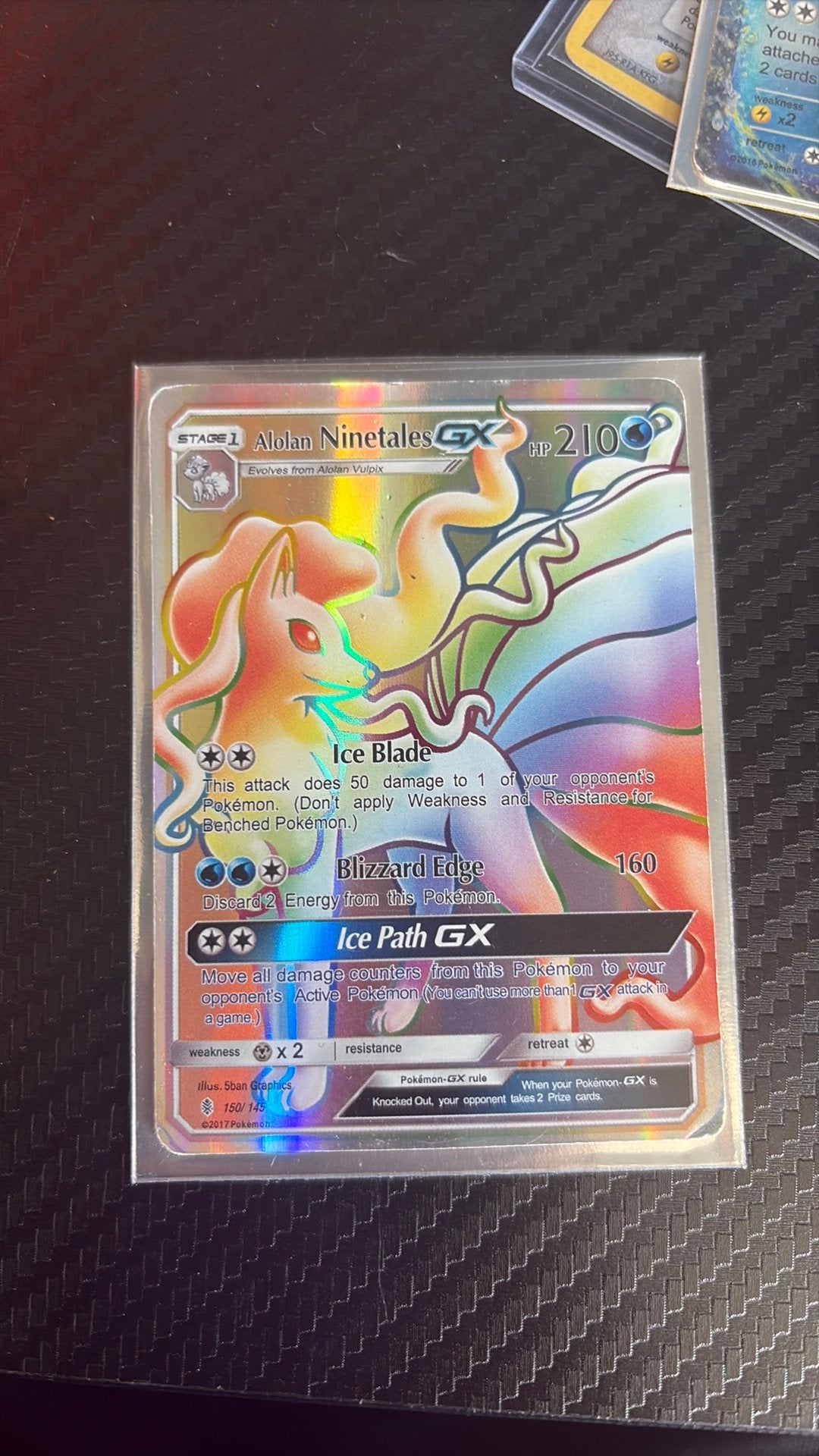 Alolan ninetails GX Rainbow 150/145, Hobby en Vrije tijd, Verzamelkaartspellen | Pokémon, Ophalen of Verzenden, Zo goed als nieuw