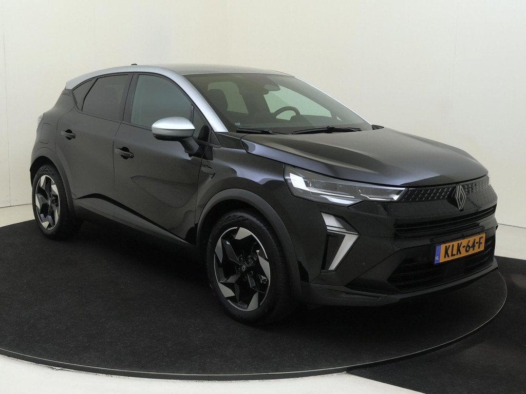 Renault Captur 1.8 E-Tech full hybrid 160 techno | Automaat, Auto's, Renault, 4 cilinders, Leder en Stof, Zwart, Bedrijf
