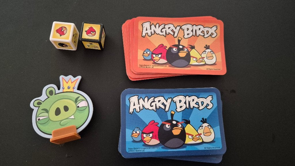 kaartspel Angry Birds, Een of twee spelers, Ophalen of Verzenden, Gebruikt, Mattel