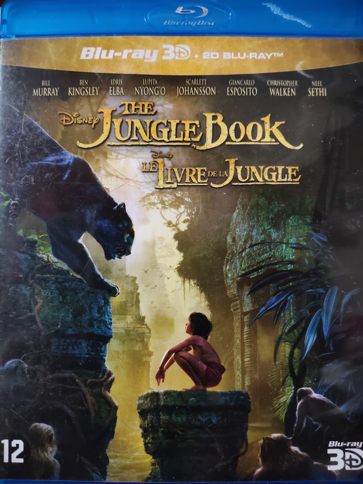 The Jungle Book Disney Bluray 3D + 2D Bluray NL ZGAN, Avontuur, Inclusief extra's, Nederlands, Film