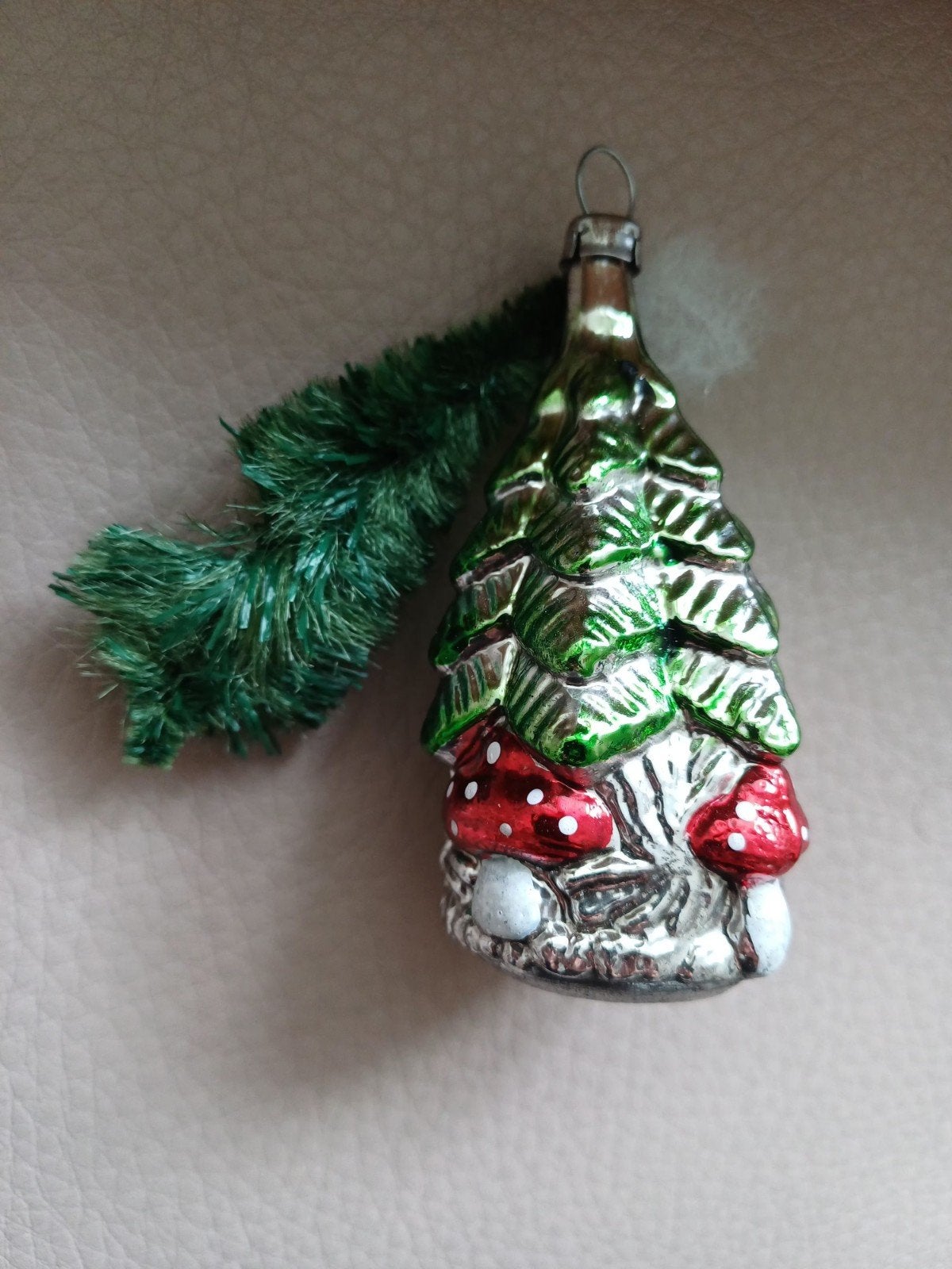 vintage kerstbal van glas, Ophalen of Verzenden
