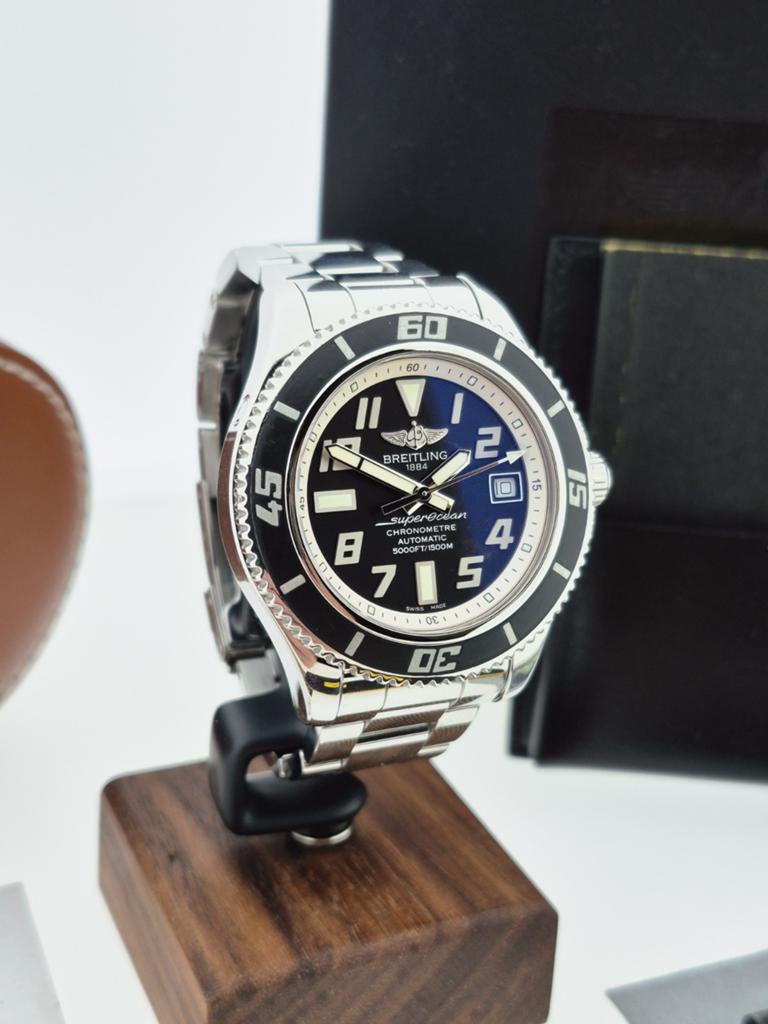 Breitling Superocean 42 | A17365 | Full set, Ophalen of Verzenden, Zo goed als nieuw, Staal, Breitling