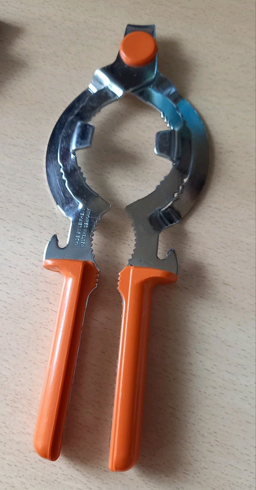 Vintage Allesopener. Leifheit, Ophalen of Verzenden, Rvs of Chroom