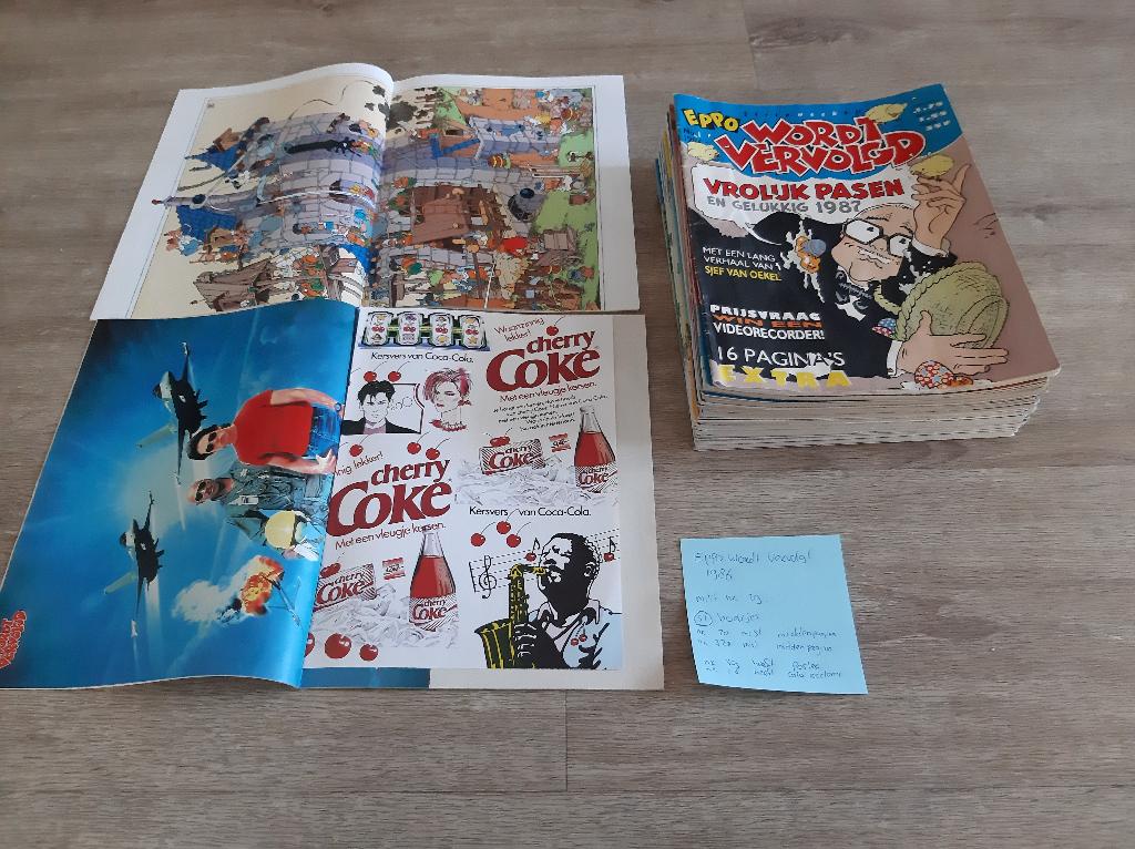 Eppo Wordt Vervolgt stripweekblad jaargang 1986, Meerdere stripboeken, Ophalen of Verzenden, Gelezen