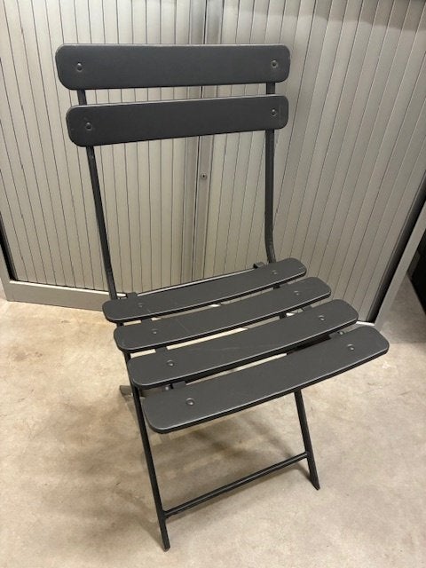 Metalen Bistro stoelen  klapstoel, Ophalen, -, Zwart, -