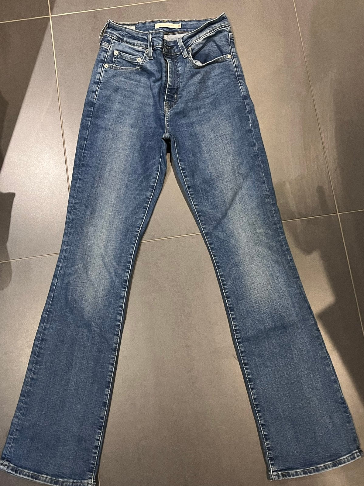 Levi's 725 High Rise Bootcut Jeans - Maat W28, Ophalen of Verzenden, Gedragen, Blauw, W28 - W29 (confectie 36)