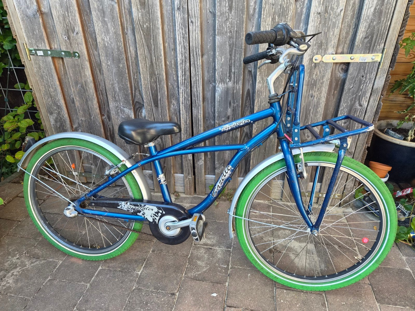 Gazelle Freestyler nieuwe banden- 24 inch. Blauw, Ophalen, Gebruikt, Terugtraprem, Gazelle