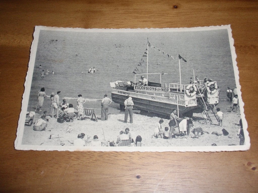 Blankenberge  Excursies op zee Schip, Verzamelen, Ansichtkaarten | België, Verzenden, 1940 tot 1960, Gelopen, Limburg