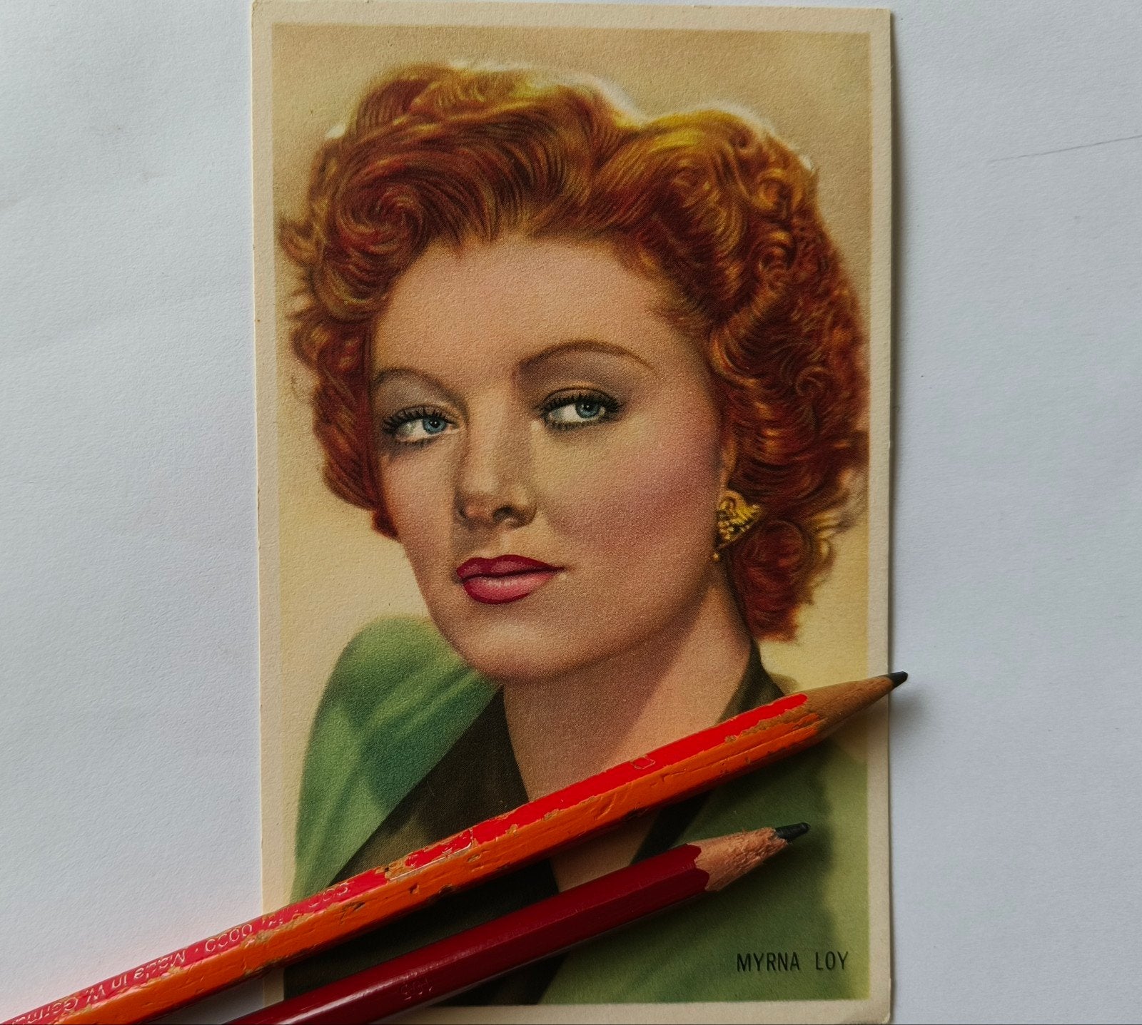 Myrna Loy prent foto kaart KWATTA chocola, Ophalen of Verzenden, Voor 1940