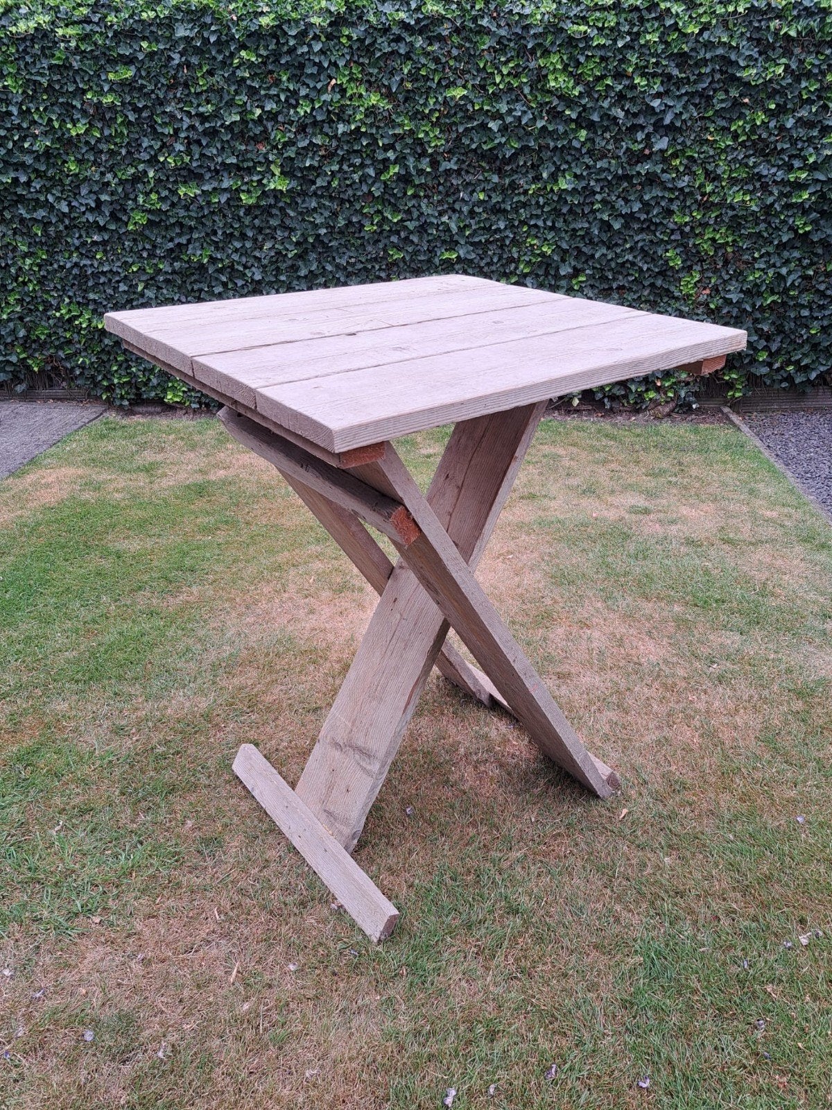 Statafel van steigerhout, Tuin en Terras, Ophalen, Gebruikt, Vierkant, Hout