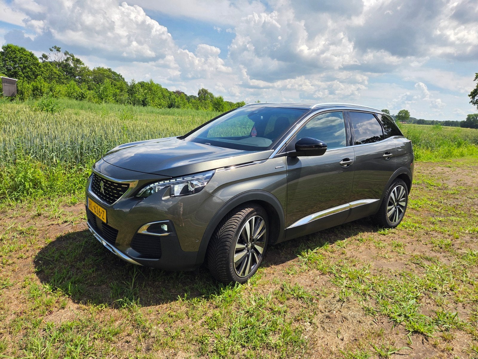 Peugeot 3008 1.6 Bluehdi 120pk 2018 Grijs, Auto's, Voorwielaandrijving, Zwart, 4 cilinders, Leder en Stof