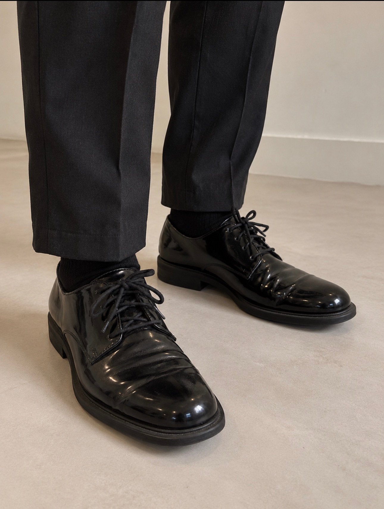 Zara zwarte glanzende veterschoenen - maat 42, Zwart, Ophalen of Verzenden, Zo goed als nieuw, Veterschoenen