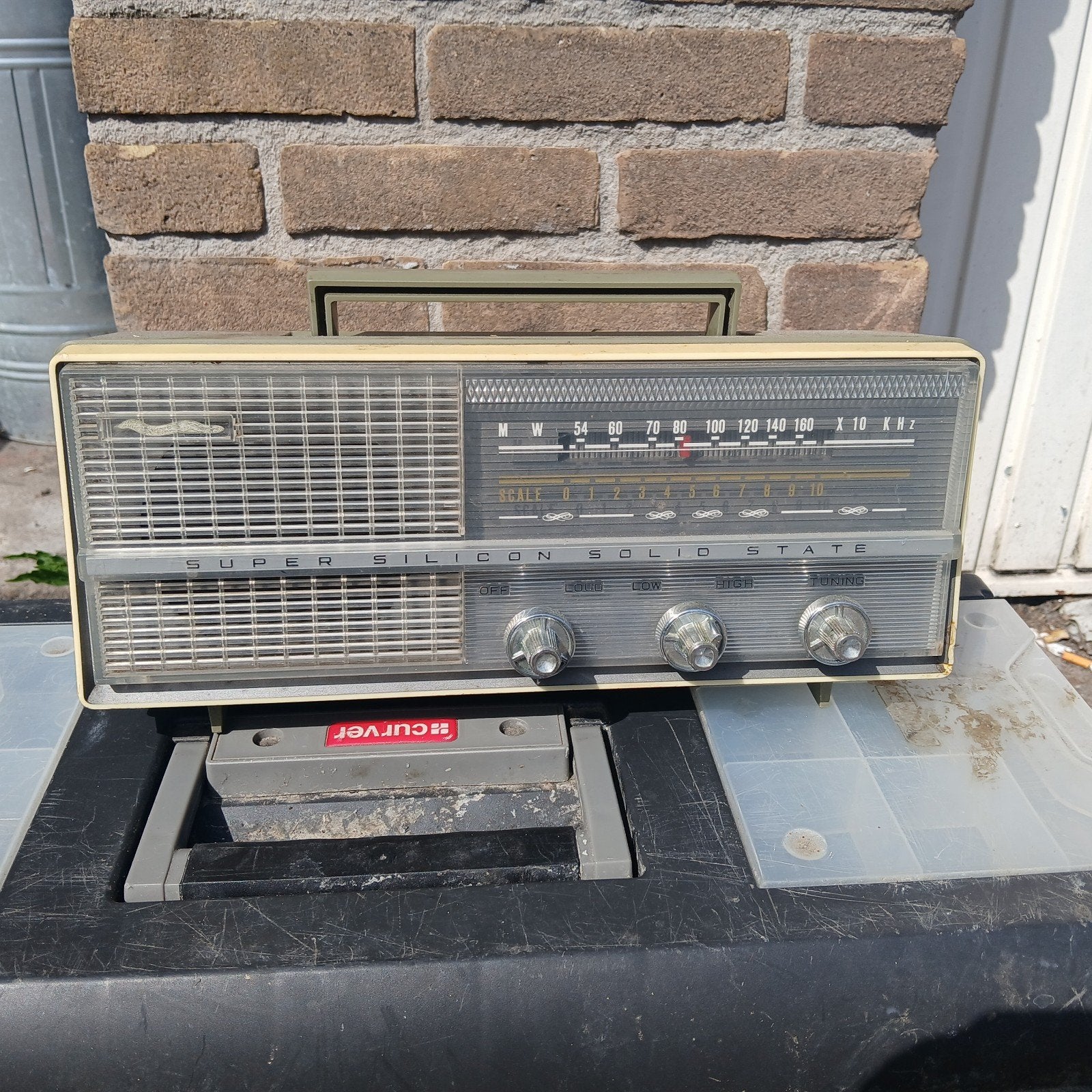 Vintage Transistorradio Super Silicon Solid State, Ophalen of Verzenden, Gebruikt, Transistorradio