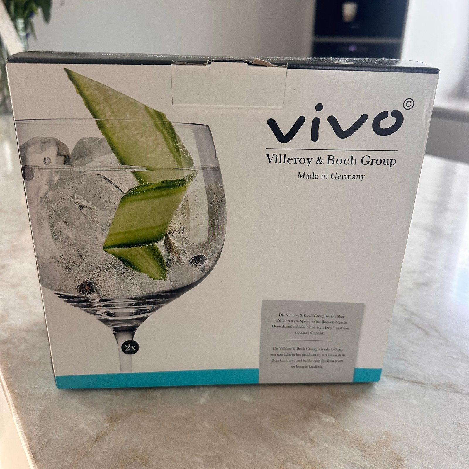NIEUW ongebruikt 2x Vivo Villeroy & Boch Gin Tonic Glazen, Ophalen of Verzenden, Nieuw, Glas, Overige merken