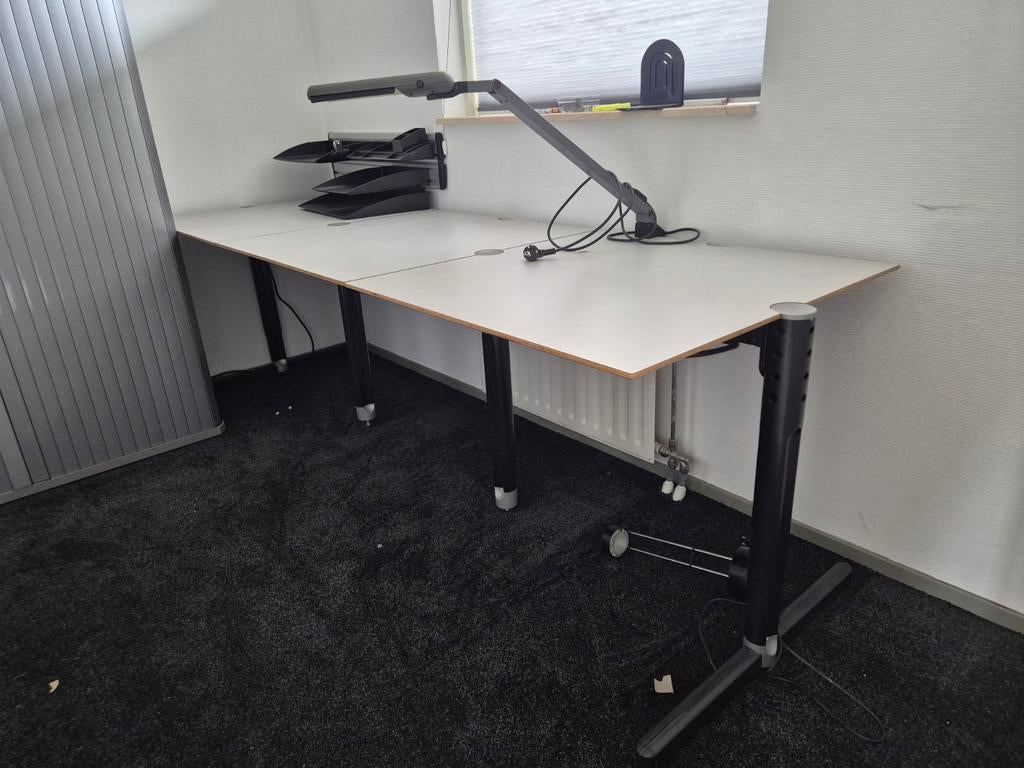 Gispen bureau grijs/zwart, Ophalen, Demontabel, Gebruikt, Gispen