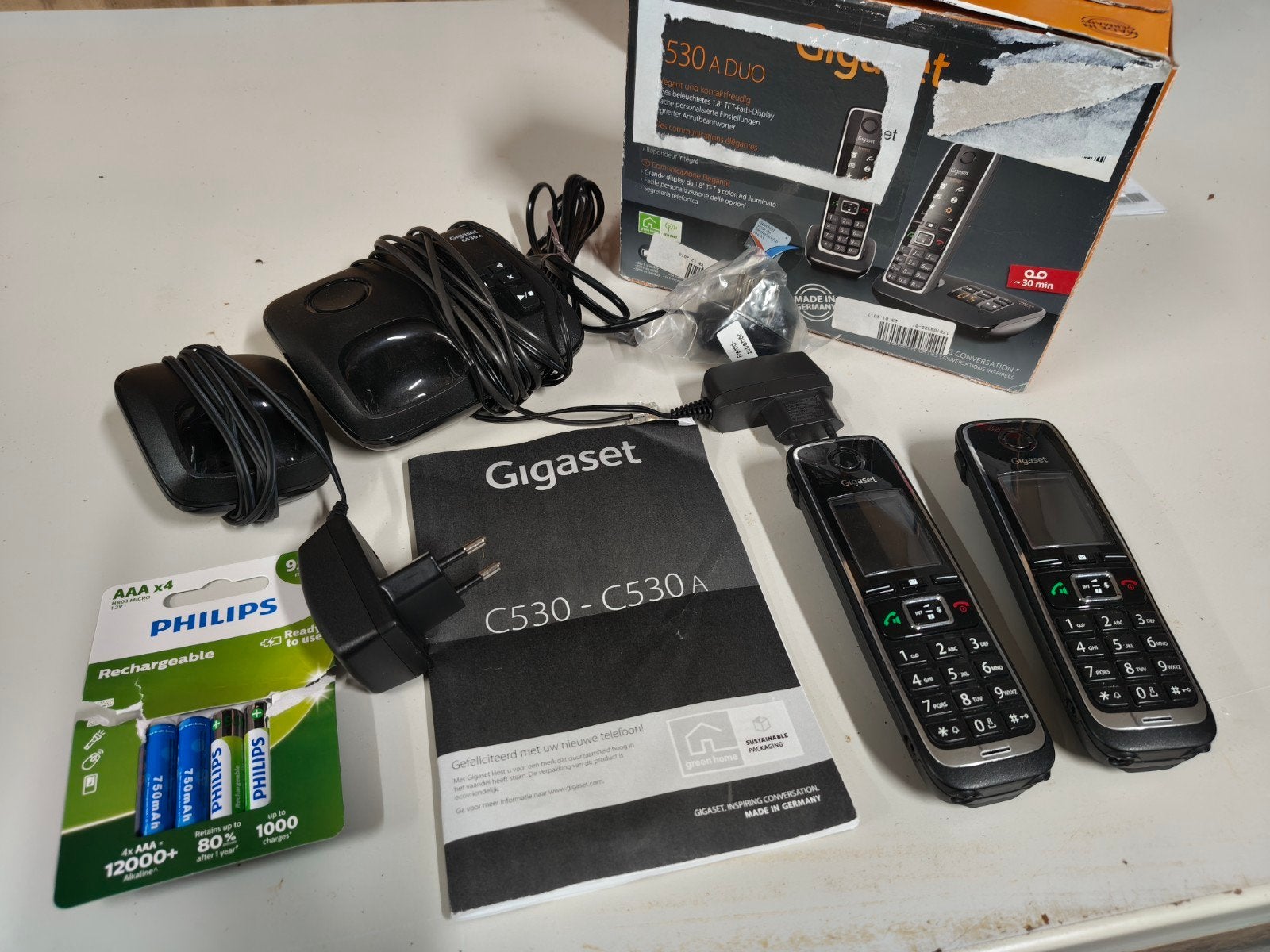 Gigaset C530A Duo draadloze telefoonset, Ophalen of Verzenden, Gebruikt, 2 handsets