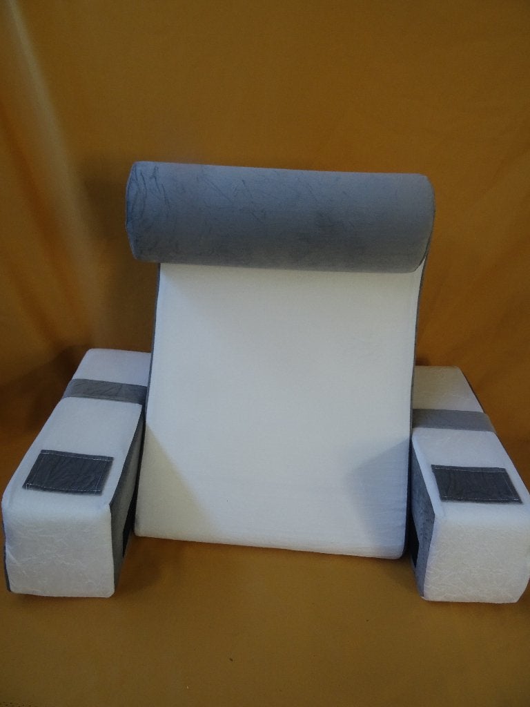 leeskussen bed rugsteun kussen nieuw wit/grijs rugkussen, Overige merken, Rugkussen, Wasbaar, Vierkant