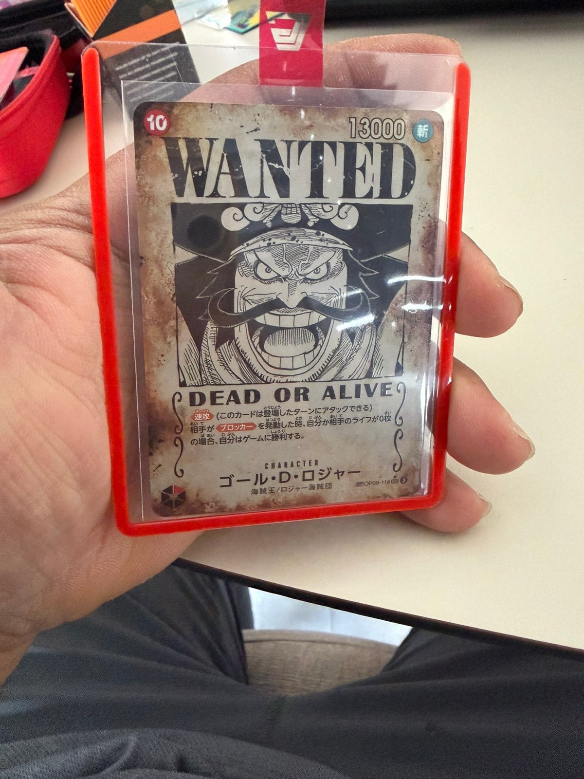 One Piece Card Game - Gol D. Roger Wanted Kaart, Hobby en Vrije tijd, Verzamelkaartspellen | Overige, Ophalen of Verzenden, Zo goed als nieuw