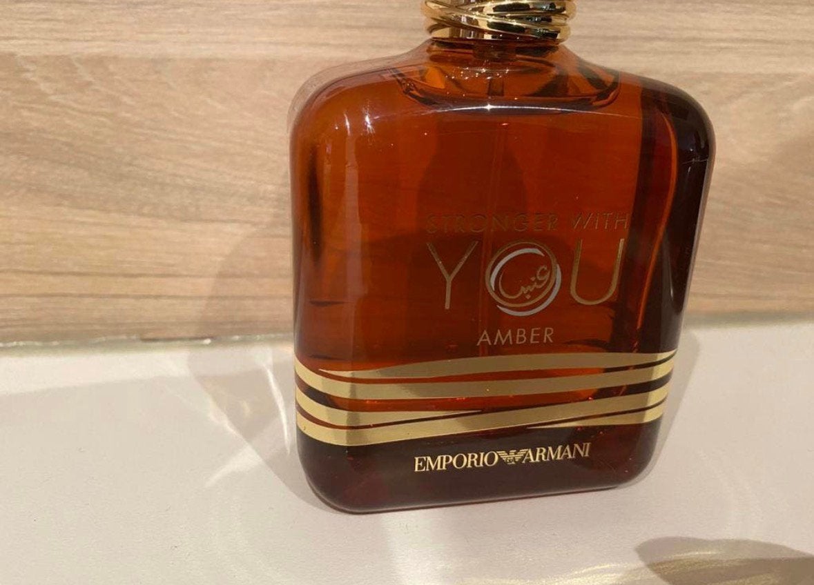 Armani stronger with you amber, Ophalen of Verzenden, Zo goed als nieuw