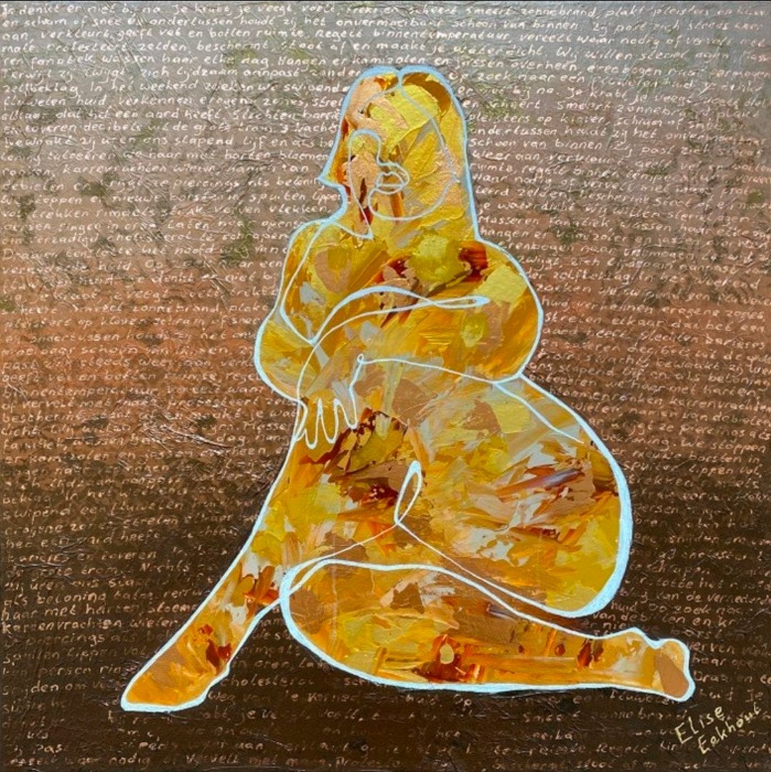 Origineel Elise Eekhout – Velvet Skin – 80  80 cm, Ophalen of Verzenden