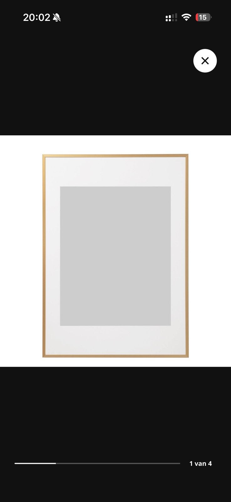 Ikea Lomviken lijst goud 40x50 4 stuks, Ophalen, Zo goed als nieuw, Goud