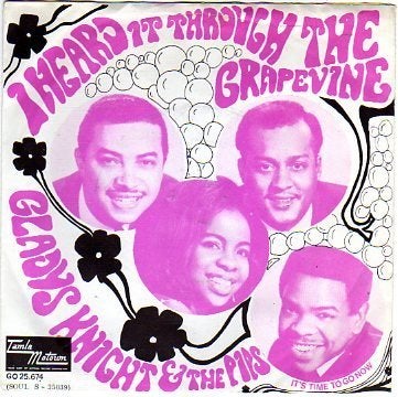 Gladys Knight & the Pips- I heard it through the Grapevine, Cd's en Dvd's, Vinyl Singles, Gebruikt, 7 inch, Ophalen of Verzenden