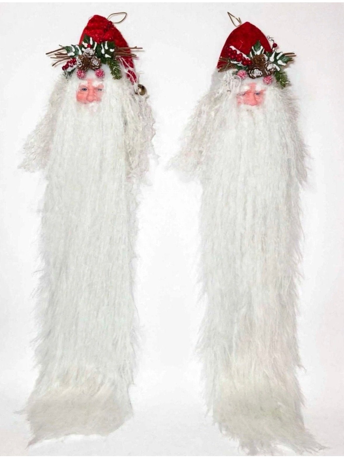 2 kerstman kerst hangers lange baard, Ophalen of Verzenden