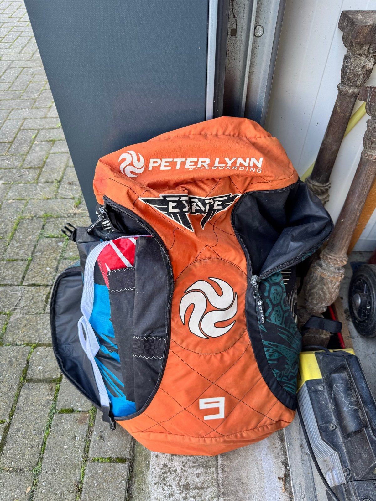 Peter Lynn Escape Kitesurf Kite (Kite Only) 9, Geen board, Ophalen of Verzenden, Gebruikt, Kite