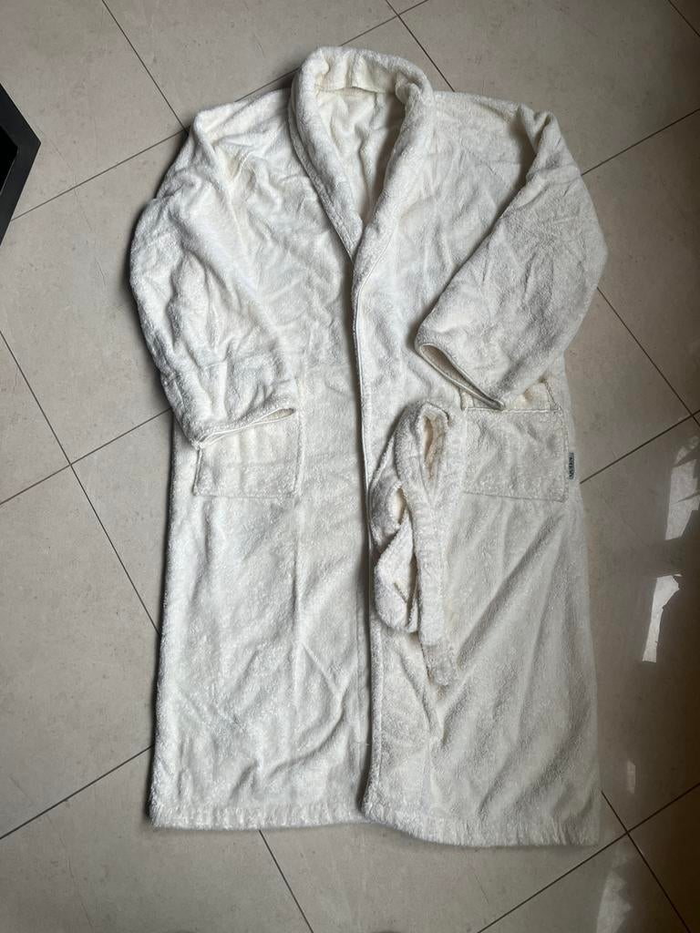 Hotel kwaliteit badjas Queen crème wit one size teab, Ophalen of Verzenden, Zo goed als nieuw