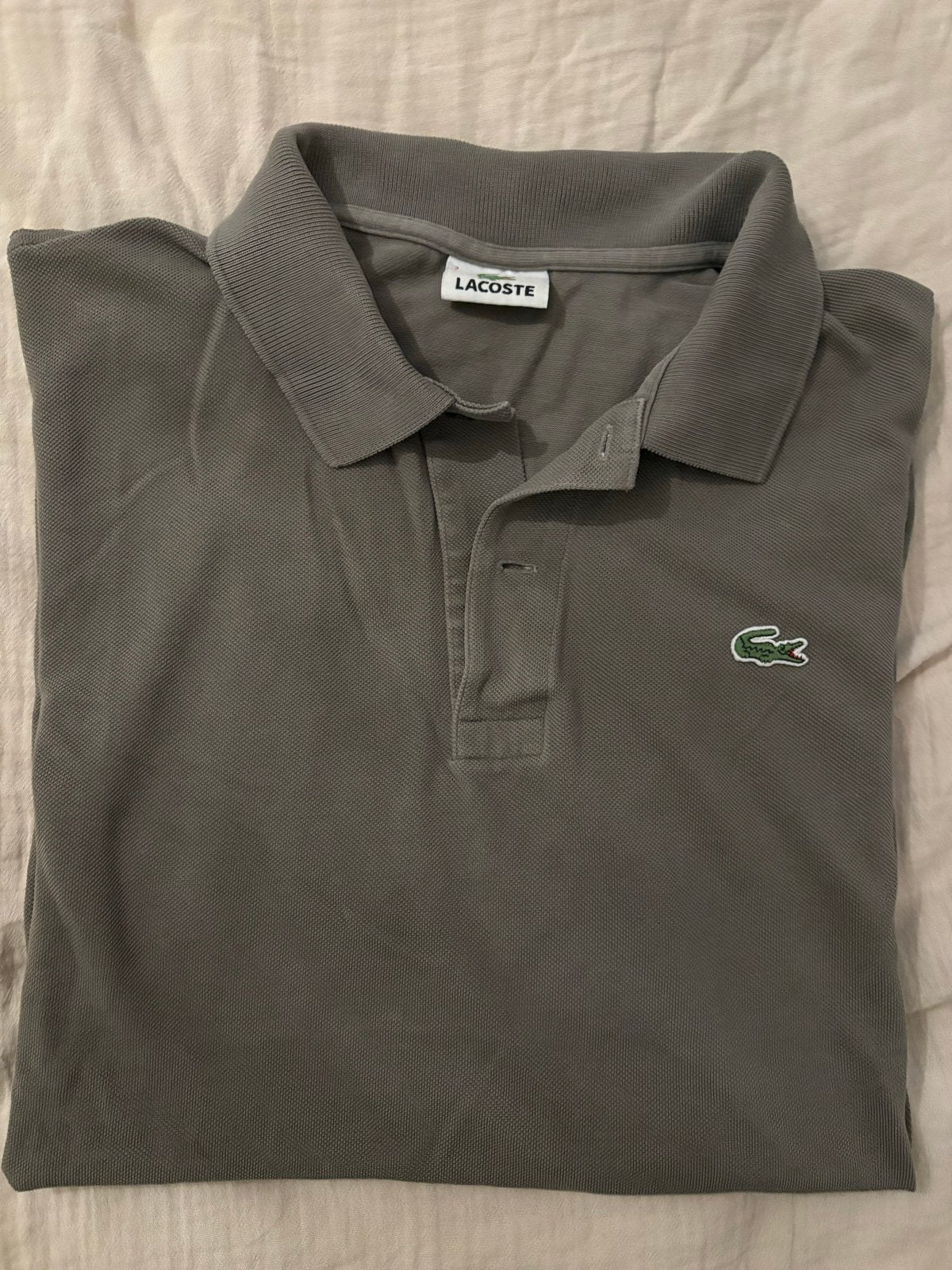 Mooie Lacoste polo, Ophalen of Verzenden, Gedragen, Maat 48/50 (M), Grijs
